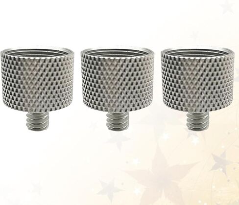 Kisangel 3pcs Microphone Clamp Adapter Nut 5/8 to 1/4 Inch Metal Microphone Stand Adapter Screw Anti-Slip Texture for Secure Mic Stand Connection in Kuwait