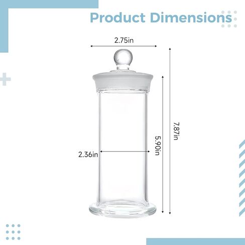 Glass Specimen Bottle, 1 Pcs Wide Mouth Clear Display Jar, 2.4 x 5.9 in 6 x 15 cm, 14.2 fl oz 420 ml Cylindrical Tank with Wide Base, High Transparency, for Lab Sample, TLC Developing Glass Jar in Saudi Arabia