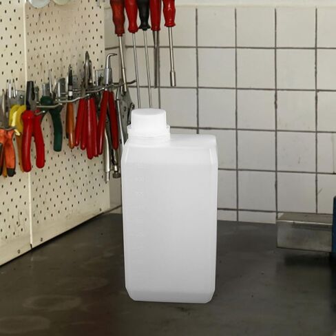 Vaguelly 2pcs 1000ml Hdpe Empty Bottle Jug Set Lightweight Food Grade Chemical Containers with Screw Cap, Space-saving Liquid Storage Bottles for Kitchen and Sample Use in Kuwait