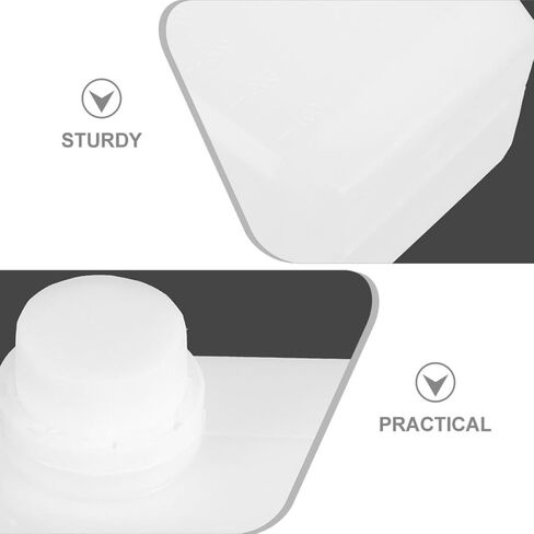 Vaguelly 2pcs 1000ml Hdpe Empty Bottle Jug Set Lightweight Food Grade Chemical Containers with Screw Cap, Space-saving Liquid Storage Bottles for Kitchen and Sample Use in Kuwait