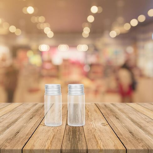 Healeved 10ml Refillable Glass Serum Bottles with Aluminum Screw Caps, Chemical Resistant Leak-proof Design, 10 Pcs Sample Vials for Essential Oils and Makeup Supplies in Kuwait
