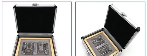 22PC Optical Trial Lens Set Optical Equipments Progressive Trial Lens Set Aluminium Tray and Case Ophthalmic in Kuwait