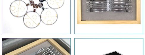 22PC Optical Trial Lens Set Optical Equipments Progressive Trial Lens Set Aluminium Tray and Case Ophthalmic in Kuwait