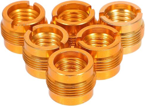 GANAZONO 6pcs 3/8 to 5/8 Inch Microphone Screw Adapter Threaded Nut Converter for Mic Stand Lightweight Copper Mic Stand Mount Adapter for Live Streaming and Recording Studio in Kuwait