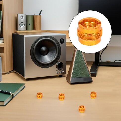 GANAZONO 6pcs 3/8 to 5/8 Inch Microphone Screw Adapter Threaded Nut Converter for Mic Stand Lightweight Copper Mic Stand Mount Adapter for Live Streaming and Recording Studio in Kuwait