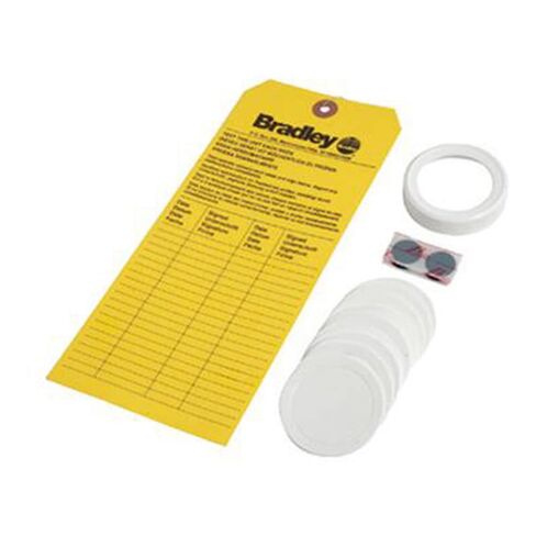 Bradley On-Site Eye Wash Refill Kit Replacement Cap, Foam Liners and Inspection Tag for On-Site Emergency Eye Wash Station in Kuwait