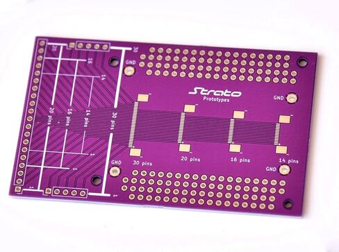 Prototyping Board, PCB Prototype Double Sided Breadboard, 2.54mm Pitch Soldering Breadboard Including 0.5mm FFC & FPC Landing Patterns | 3 Units in Kuwait