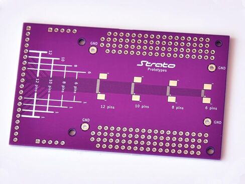 Prototyping Board, PCB Prototype Double Sided Breadboard, 2.54mm Pitch Soldering Breadboard Including 0.5mm FFC & FPC Landing Patterns | 3 Units in Kuwait