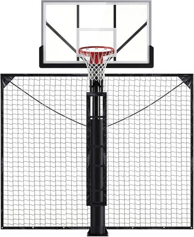 Heavy Duty Basketball Return Net for Square Poles 12FT X 10FT Basketball Return Defensive Net System UV- Basketballs Rebounder Barrier Training Equipment in Kuwait