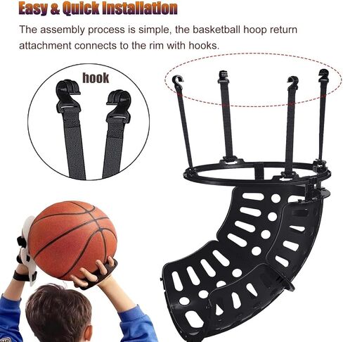 Basketball Shot Returner,Basketball Rebounder Net, PP Plastic Shot Trainer Equipment,360 Degrees Rotating,for Ball Court/Gymnasium in Kuwait