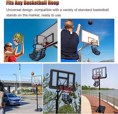 Basketball Shot Returner,Basketball Rebounder Net, PP Plastic Shot Trainer Equipment,360 Degrees Rotating,for Ball Court/Gymnasium in Kuwait
