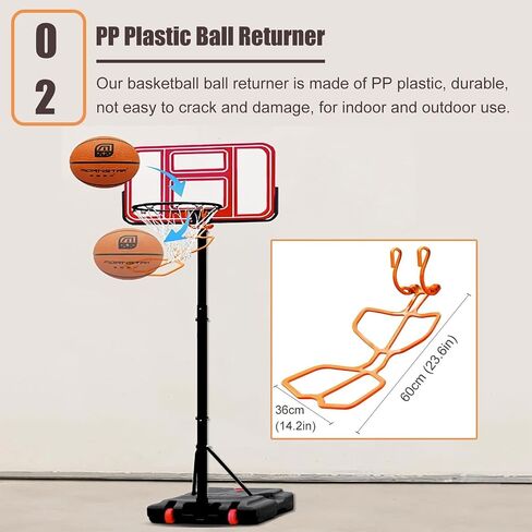 PP Plastic Basketball Rebounder,Portable Hanging Basketball Shot Returner,Rotatable Shot Returner Chute, for Ball Court/Gymnasium in Kuwait