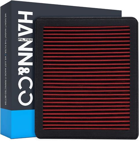 Hann & Co قابلة للغسل وقابلة لإعادة الاستخدام مرشح هواء المقصورة عالي التدفق ， أكثر من 15 عامًا من عمر الخدمة-مناسبة لنيسان أرمادا ， الحدود ； infiniti qx50 ； استبدال دودج CF10743 ， CP743 ， VF2038 （HCC1033-X） in Kuwait