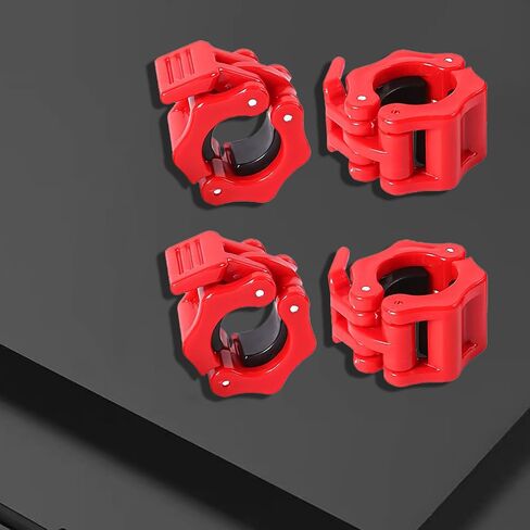 Locking Weight Collars Quick Release 4pcs Clamps for Barbell and Dumbbell Sleeves, Secure Fit for Home Gym, Crossfit, Strength Training in Kuwait