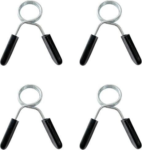 4Pcs 1 Inch Barbell Spring Clip Collars, Dumbbell and Barbell Lock Clamps for Gym, Strength Training, and Home Fitness Use in Kuwait