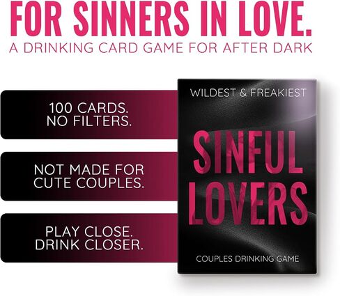 Sinful Lovers - لعبة الشرب للأزواج في ليلة المواعدة، لعبة أزواج ممتعة ومبهرة ستستمتع بها بالفعل، مثالية للذكرى السنوية وأعياد الميلاد وعيد الحب in Kuwait