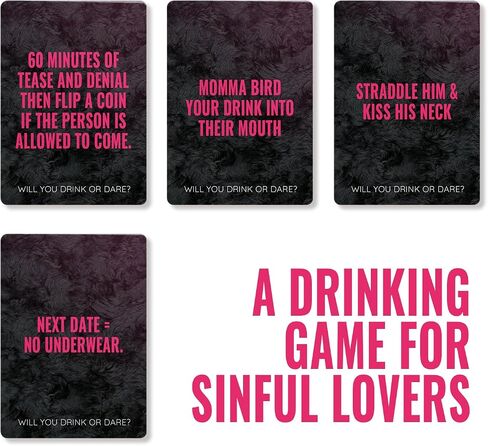 Sinful Lovers - لعبة الشرب للأزواج في ليلة المواعدة، لعبة أزواج ممتعة ومبهرة ستستمتع بها بالفعل، مثالية للذكرى السنوية وأعياد الميلاد وعيد الحب in Kuwait