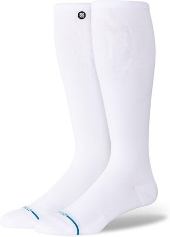 مجموعة جوارب Stance للجنسين Icon Compression OTC - أسود وأبيض، مقاس كبير (زوجان) in Kuwait