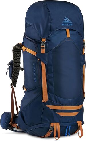 Kelty Glendale 85L - 105L حقيبة ظهر متعددة الأيام والمشي لمسافات طويلة، نظام تعليق Fit Plus، جيوب حزام الكتف، مقاس مخصص، حقيبة ظهر طويلة المدى، 2023 (Duck Green، 105L) in Kuwait