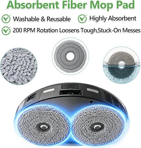 26 Pcs Saros 10R Accessories Kit Compatible with Roborock Saros 10R / Saros 20 / Qrevo CurvX Robot Vacuum, Replacement Parts with 4 Roller Brushes, 6 Mop Pads, 4 Dust Bags, 6 Side Brushes, 4 Filters in Kuwait