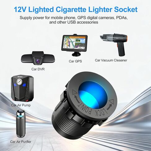 منفذ USB 12 فولت ملحق RV لوحة مفاتيح بحرية 12 فولت، مزدوج PD20W وQC18W مع ​​مفتاح منفذ USB للسيارة، موصل أنديسون، مقبس ولاعة سجائر 150 وات، غطاء مقاوم للماء 4 في 1 مجموعة DIY in Kuwait