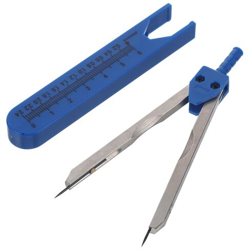 Holibanna Blue Metal EKG Calipers with Storage Case with Screw-Mount Design and Long Lifespan Portable Electrocardiogram Measurement Tool Random Color for Accurate Heart Rhythm in Kuwait