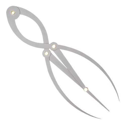 Stainless Steel Eyebrow Ruler, Three Point Positioning Measure Tool, Balanced Face Eyebrow Division Design, Portable Microblading Caliper for Tattoo Makeup in Kuwait