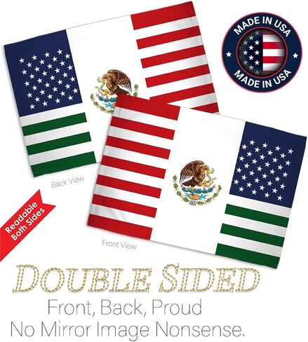 USA Mexico Car Flag For Cars Decorations Mexicanos Bandera Para Carros Window Clip Pole Mount Kit Truck Rod Protest Sign Poster Independence Day Mexican LA Auto Accessories in Kuwait