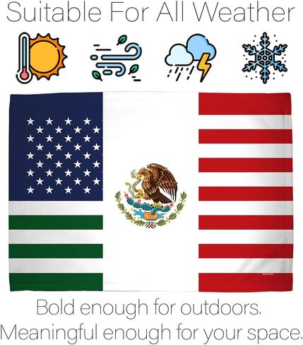 USA Mexico Car Flag For Cars Decorations Mexicanos Bandera Para Carros Window Clip Pole Mount Kit Truck Rod Protest Sign Poster Independence Day Mexican LA Auto Accessories in Kuwait