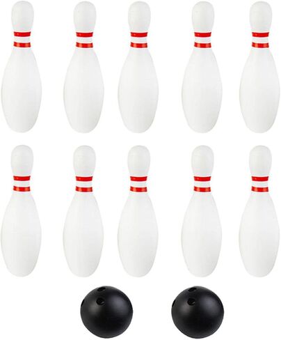 Kids Bowling Toy Set 10 Pcs with 2 Balls, 22cm (8.66in) Plastic Bowling Pins, Indoor Bowling Game for Children in Kuwait