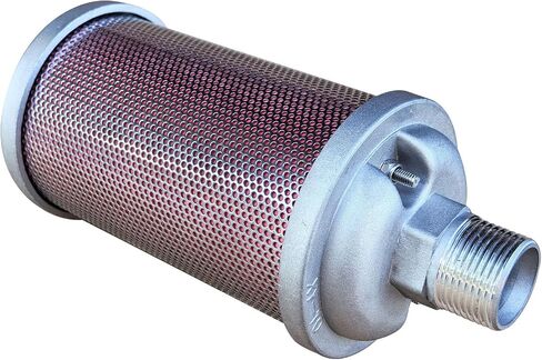 XY-10 Muffler Compatible with Air Compressor Dryer Diaphragm Pump, 1" NPT, Single Chamber 145 PSI, Exhaust Noise Reduction in Kuwait