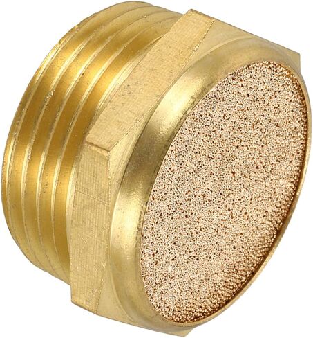 MECCANIXITY 1pcs Male Air Pneumatic Mufflers 1" NPT Sintered Bronze Muffler Air Fittings for Pneumatic Tool and Industrial Machinery in Kuwait