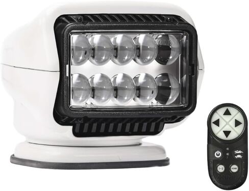 كشاف LED من سلسلة Golights Stryker ST 30005ST، حامل مغناطيسي مع جهاز تحكم عن بعد لاسلكي محمول، دوران 360 درجة، لمسة نهائية بيضاء in Kuwait