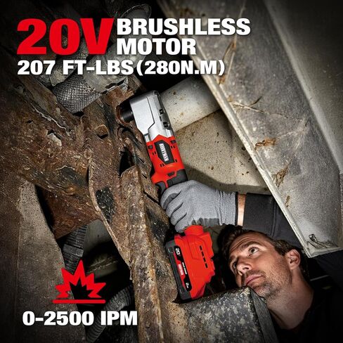 Alloyman 1/2 inch Impact Wrench Cordless, (750 N.m) 555 Ft-lbs Hight Torque Wrench,20V Power Impact Driver, Brushless Motor 2000 RPM, 2x 4.0AH Li-ion Battery,Charger,6 Sockets,3 Extension Bars in Saudi Arabia