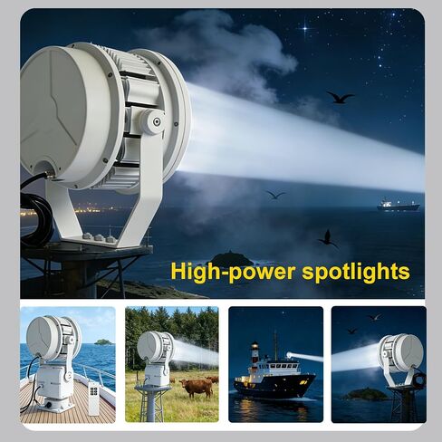 كشاف بحث LED 180 وات للقوارب، كشاف كشاف بحري عالي الطاقة بمدى 3000 متر، IP65 مقاوم للماء، تيار متردد 100-277 فولت، كشاف كشاف لليخوت والمنارات وأمن الحدود (MD) in Kuwait