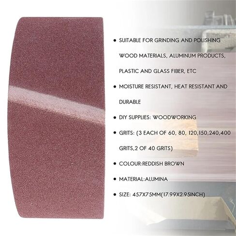 20PCS 3x18 mm Sanding Belt Paper 3 Each of 60 80 120150 240 400 Grits 2 of 40 Grits for Belt Sander in Saudi Arabia