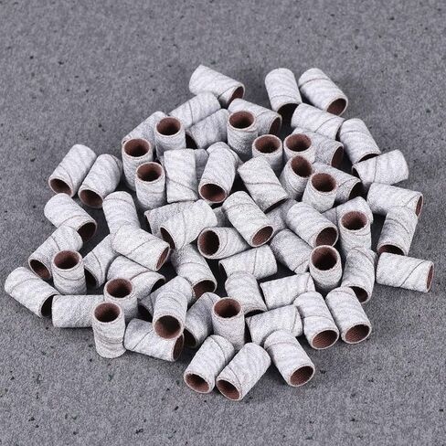 Nail Sanding Bands Set 100pcs with Brown Corundum Material White Zebra for Easy to Use Carving and Polishing for Nail Salon and DIY Art at Home in Kuwait
