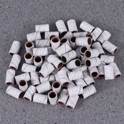 Nail Sanding Bands Set Nail Polishing Bands 100pcs White Zebra with Brown Corundum Material that Do Not Fall Apart Quickly for Manicure and Pedicure in Kuwait