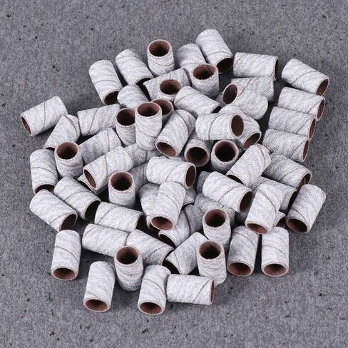Nail Sanding Bands Set Nail Polishing Bands 100pcs White Zebra with Brown Corundum Material that Do Not Fall Apart Quickly for Manicure and Pedicure in Kuwait