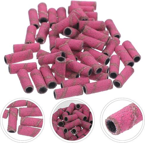 STAHAD 50 Pcs Small Nail Sanding Bands for Nail Drill Bits Portable Tungsten Steel Sanding Rings and Home Manicure in Kuwait