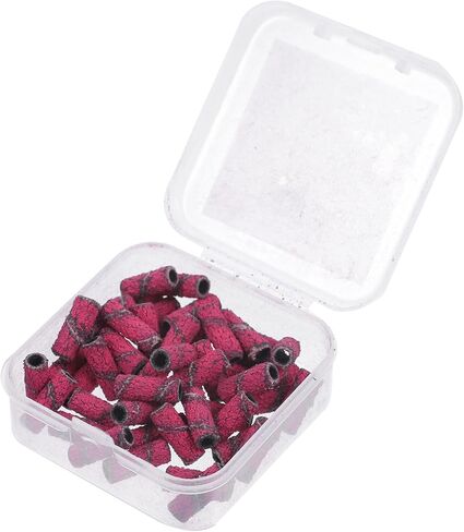 DECHOUS 50 Pcs Manicure Sanding Bands for Nail Drill Bits Tungsten Steel Nail Sanding Rings Portable for Home in Kuwait