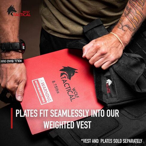 WOLF TACTICAL Weighted Vest and Weight Vest Plates (Black, 8.75lbs) in Kuwait