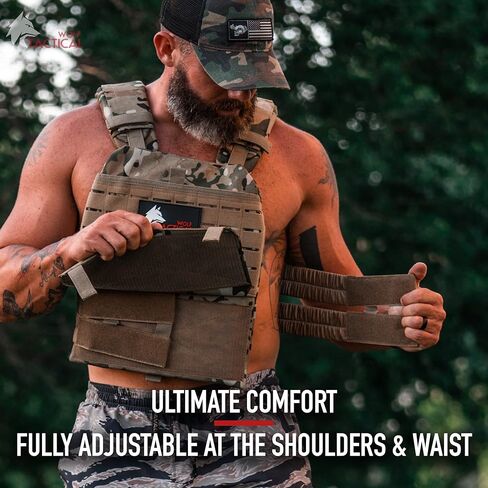 WOLF TACTICAL Weighted Vest and Weight Vest Plates (Black, 8.75lbs) in Kuwait