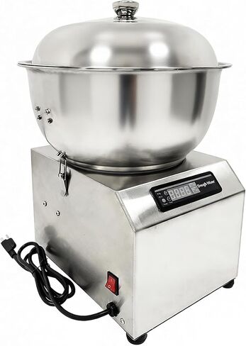 5KG Electric Dough Mixer with Stainless Steel Detachable Bowl, 110V 750W Dough Kneading Machine, 30-Min Timer and LED Display, for Home Baking and Kitchen Use in Kuwait