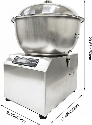 5KG Electric Dough Mixer with Stainless Steel Detachable Bowl, 110V 750W Dough Kneading Machine, 30-Min Timer and LED Display, for Home Baking and Kitchen Use in Kuwait