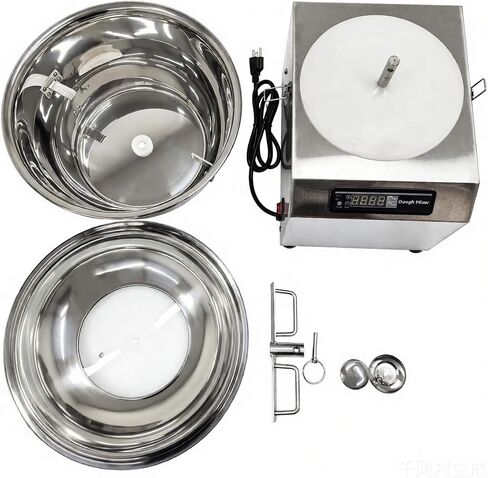 5KG Electric Dough Mixer with Stainless Steel Detachable Bowl, 110V 750W Dough Kneading Machine, 30-Min Timer and LED Display, for Home Baking and Kitchen Use in Kuwait