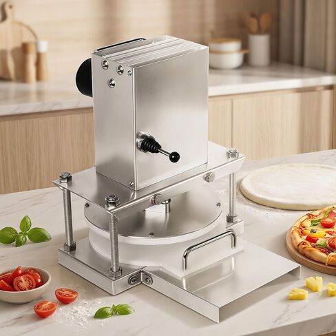 Electric Dough Press Machine, Commercial Pizza Dough Press Maker for Tortilla Roti Pastry, Adjustable Stainless Steel Dough Pressing Machine for Bakery Kitchen Restaurant in Kuwait