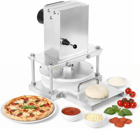 Commercial Dough Press Machine, Electric Pizza Dough Press Maker with Adjustable Thickness for Tortilla Roti Pie Crust, Automatic Dough Press Machine for Bakery Restaurant in Kuwait