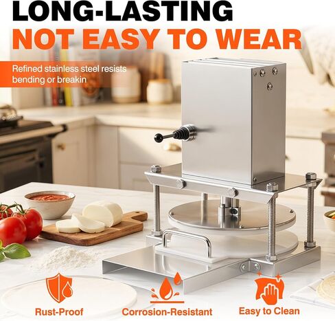 Commercial Dough Press Machine, Electric Pizza Dough Press Maker with Adjustable Thickness for Tortilla Roti Pie Crust, Automatic Dough Press Machine for Bakery Restaurant in Kuwait