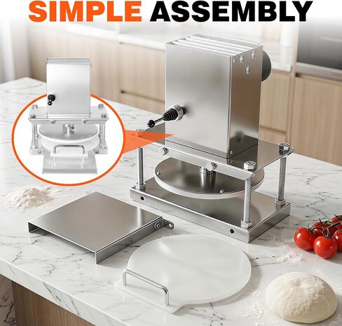 Commercial Dough Press Machine, Electric Pizza Dough Press Maker with Adjustable Thickness for Tortilla Roti Pie Crust, Automatic Dough Press Machine for Bakery Restaurant in Kuwait